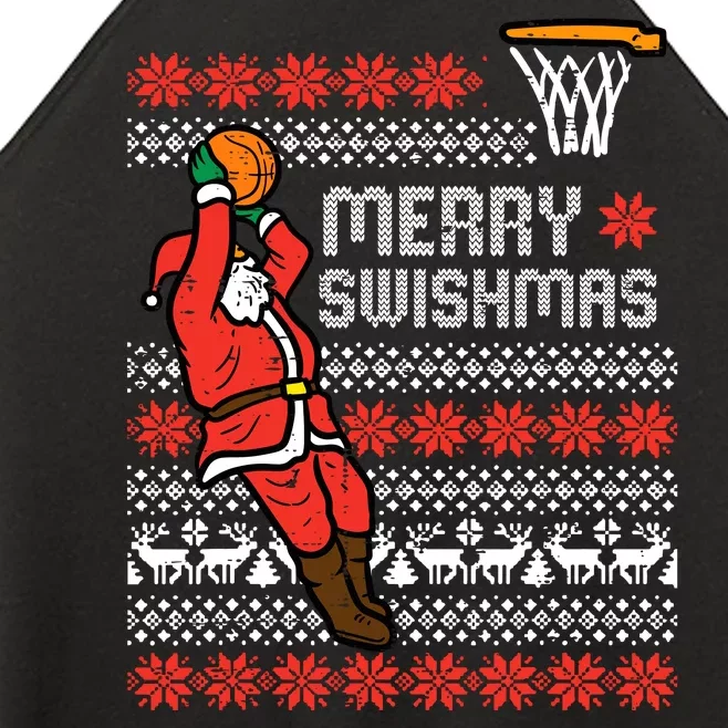 Merry Swishmas Basketball Ugly Christmas Xmas Women’s Perfect Tri Rocker Tank