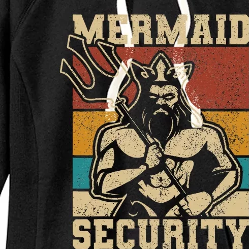 Mermaid Security Bday Costume Merman Birthday Women's Fleece Hoodie