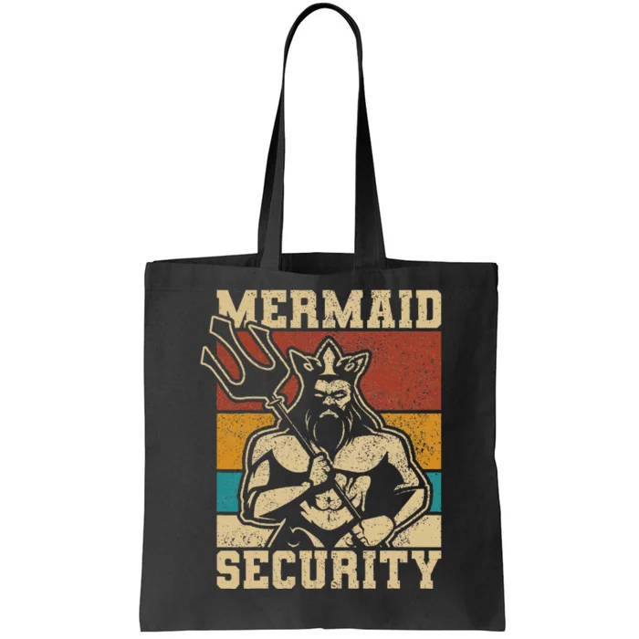 Mermaid Security Bday Costume Merman Birthday Tote Bag