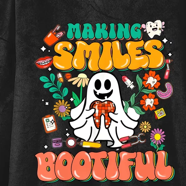 Making Smiles Bootiful Cute Dental Halloween Hooded Wearable Blanket