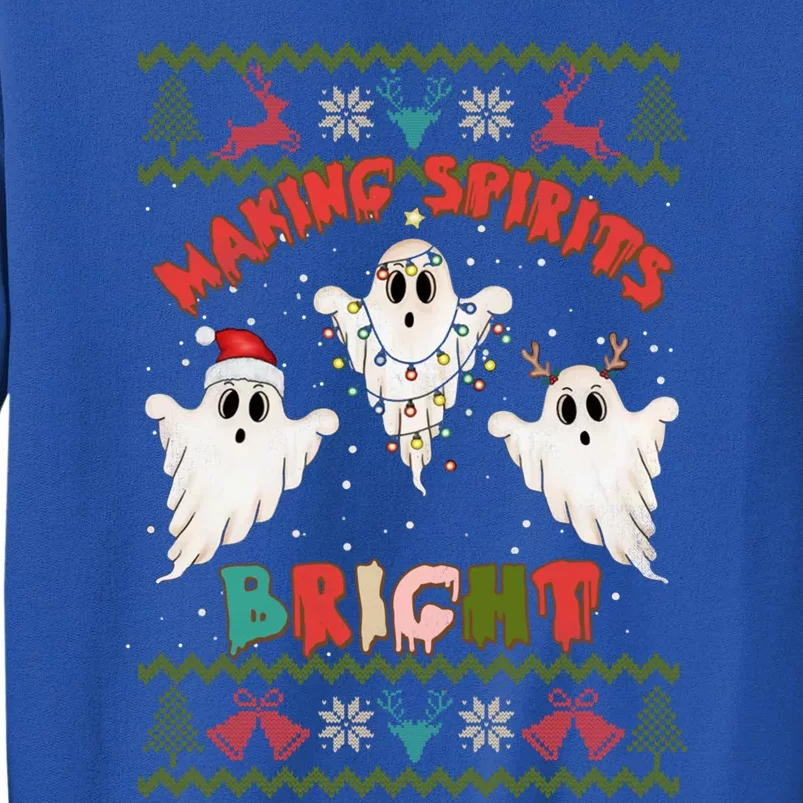 Making Spirits Bright Spooky Ugly Christmas Sweater Meaningful Gift Sweatshirt