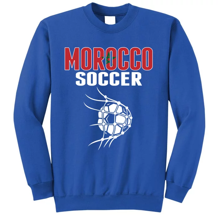 Morocco Soccer Ball In Net Funny Gift Moroccan Football Supporters Gift Sweatshirt