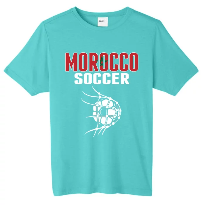 Morocco Soccer Ball In Net Funny Gift Moroccan Football Supporters Gift ChromaSoft Performance T-Shirt