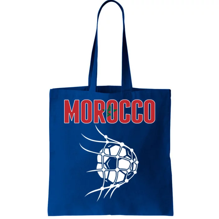 Morocco Soccer Ball In Net Great Gift Support Moroccan Football Team Gift Tote Bag