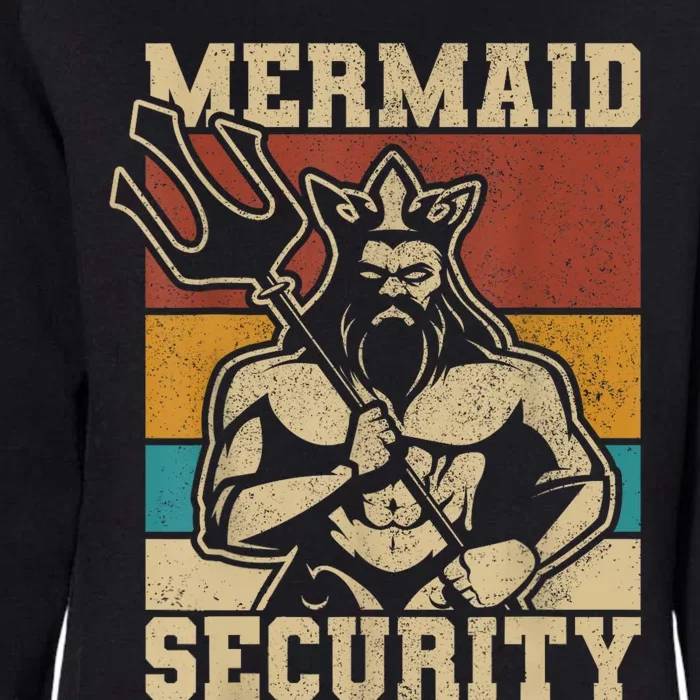 Mermaid Security Bday Costume Merman Birthday Party Outfit Womens California Wash Sweatshirt