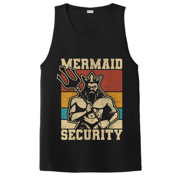 Mermaid Security Bday Costume Merman Birthday Party Outfit Performance Tank