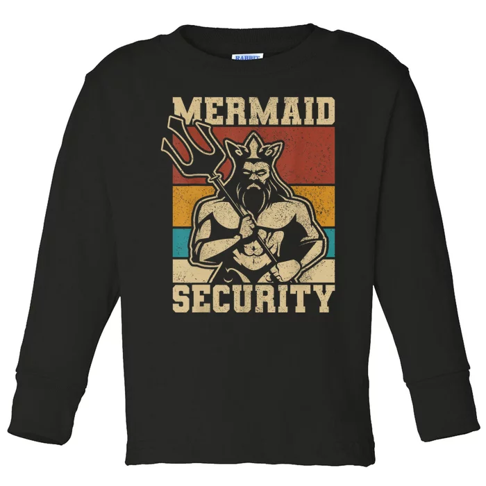 Mermaid Security Bday Costume Merman Birthday Party Outfit Toddler Long Sleeve Shirt