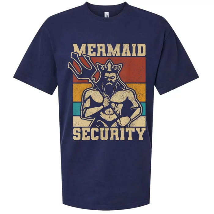 Mermaid Security Bday Costume Merman Birthday Party Outfit Sueded Cloud Jersey T-Shirt