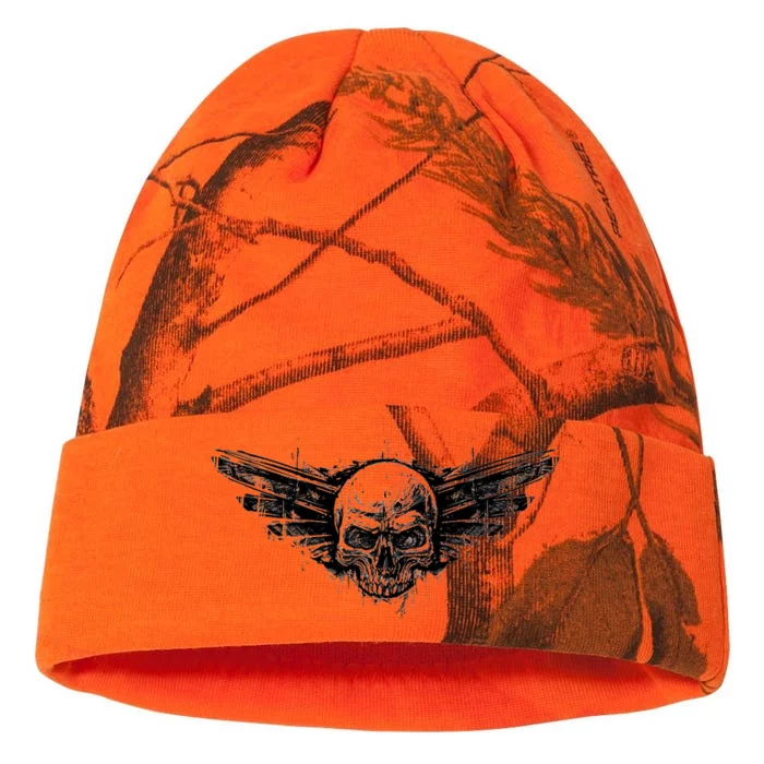 Military Skull Badge Kati - 12in Camo Beanie