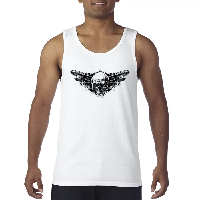 Military Skull Badge Tank Top