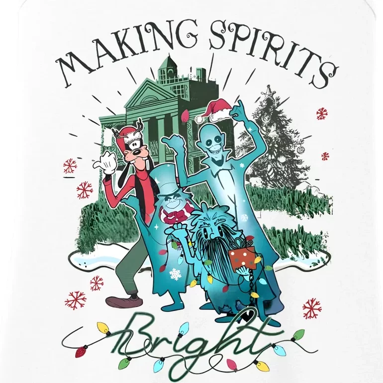 Making Spirits Bright Christmas Funny Lover Cute Matching Ladies Essential Tank