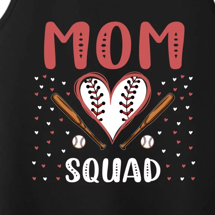 Mom Squad Baseball Funny Practice Game Sports Gift Performance Tank