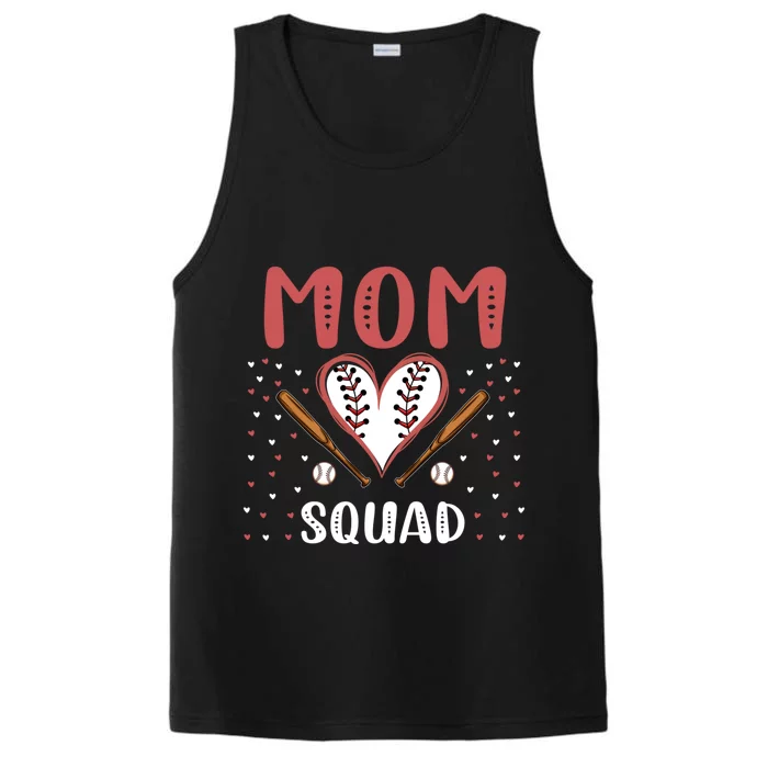 Mom Squad Baseball Funny Practice Game Sports Gift Performance Tank