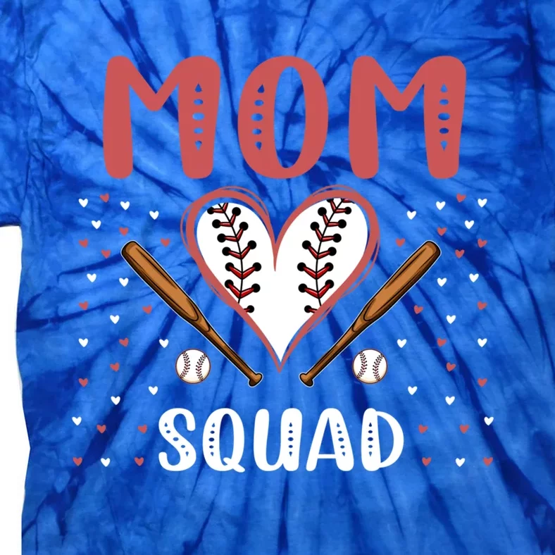 Mom Squad Baseball Funny Practice Game Sports Gift Tie-Dye T-Shirt