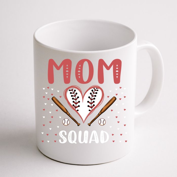 Mom Squad Baseball Funny Practice Game Sports Gift Front & Back Coffee Mug