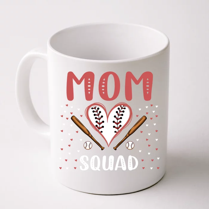 Mom Squad Baseball Funny Practice Game Sports Gift Front & Back Coffee Mug