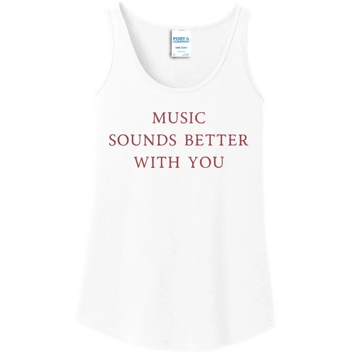 Music Sounds Better With You Ladies Essential Tank