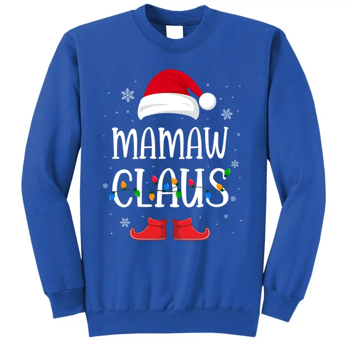 Mamaw Santa Claus Hat With Xmas Light Christmas Holiday Gift Sweatshirt