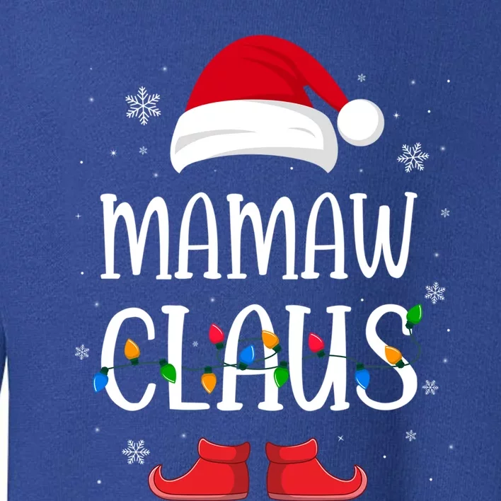 Mamaw Santa Claus Hat With Xmas Light Christmas Holiday Gift Toddler Sweatshirt