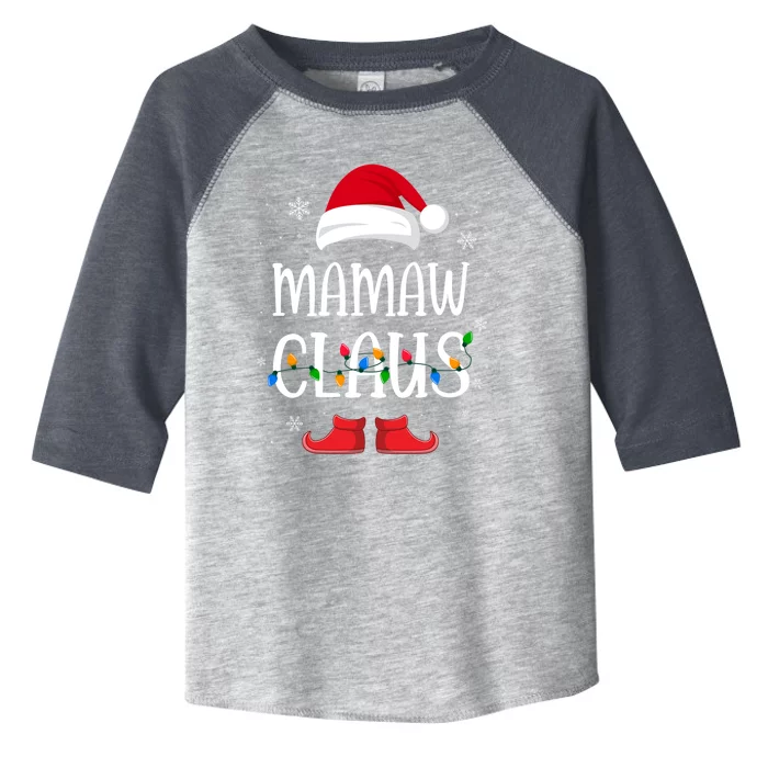 Mamaw Santa Claus Hat With Xmas Light Christmas Holiday Gift Toddler Fine Jersey T-Shirt