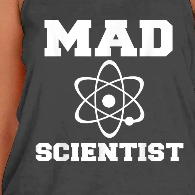 Mad Scientist Costume Nerd Chemistry Funny Science Teacher Women's Knotted Racerback Tank