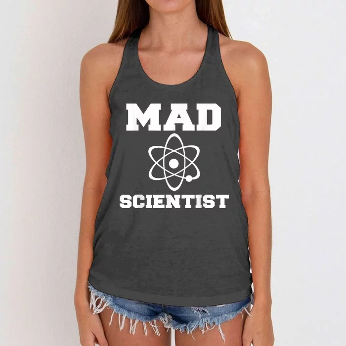 Mad Scientist Costume Nerd Chemistry Funny Science Teacher Women's Knotted Racerback Tank