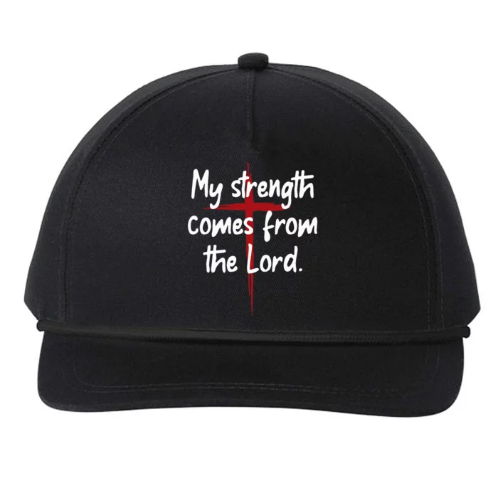 My Strength Comes From The Lord Bible Faith Jesus Snapback Five-Panel Rope Hat