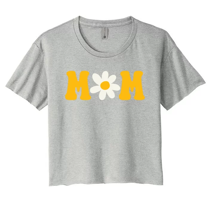 Mom Sunflower Cute Mothers Day Women's Crop Top Tee