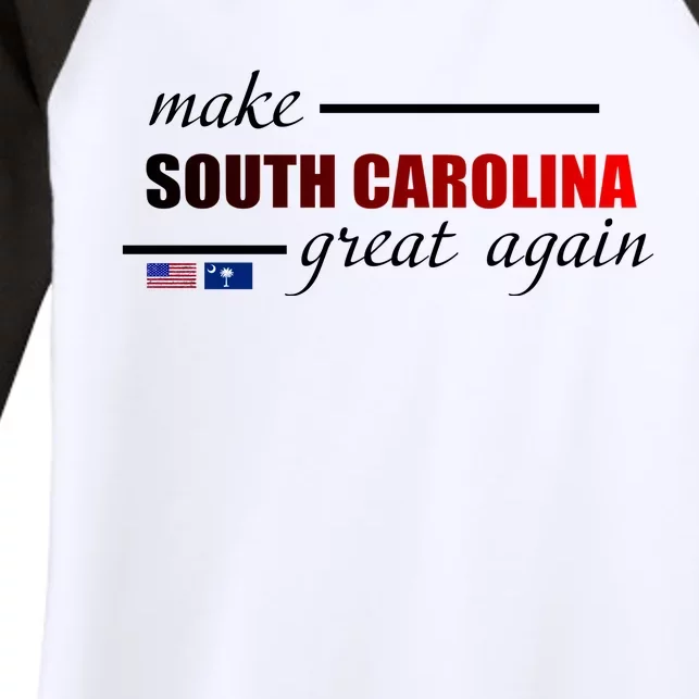 Make South Carolina Great Again Women's Tri-Blend 3/4-Sleeve Raglan Shirt