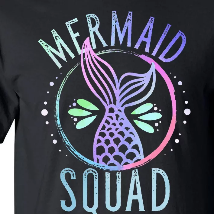 Mermaid Squad Cute Funny Family Birthday Party Tall T-Shirt