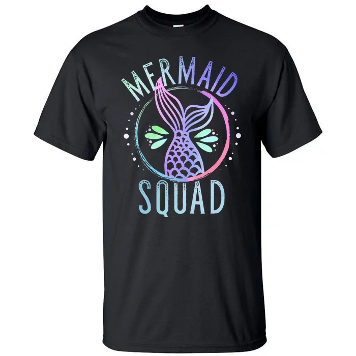 Mermaid Squad Cute Funny Family Birthday Party Tall T-Shirt