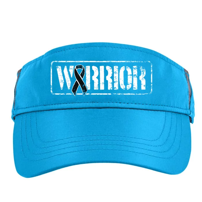 Melanoma Skin Cancer Warrior Gift Black Military Style Ribbon Funny Gift Adult Drive Performance Visor