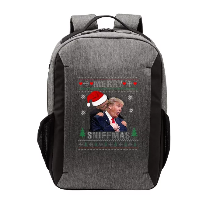 Merry Sniffmas Christmas Anti Biden Ugly Christmas Sweater Vector Backpack