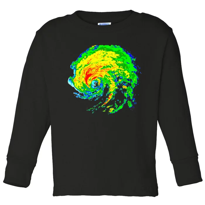 Meteorologist Storm Chasing Weather Radar Image Toddler Long Sleeve Shirt