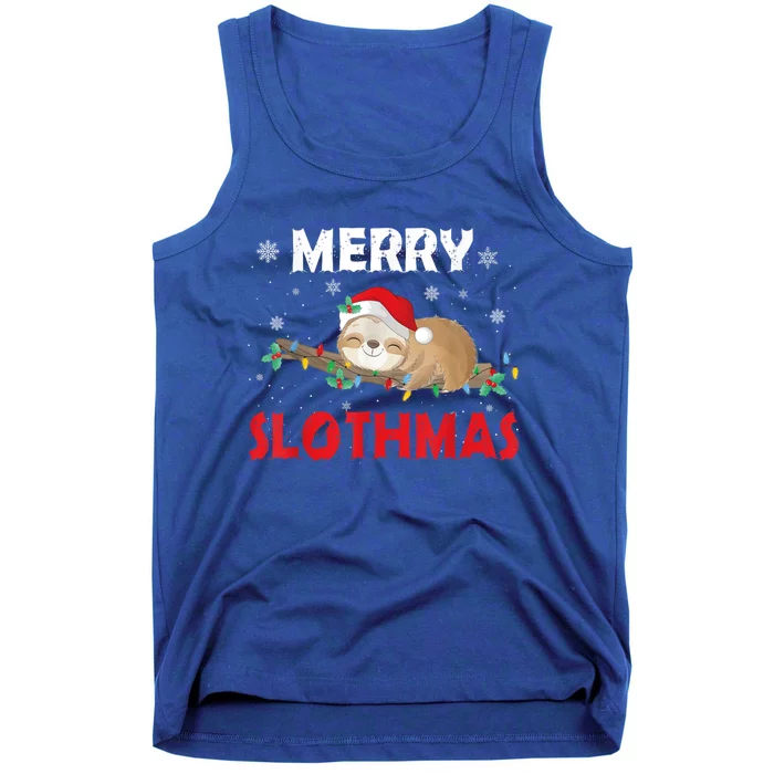 Merry Slothmas Christmas Pajama For Sloth Lovers Great Gift Tank Top