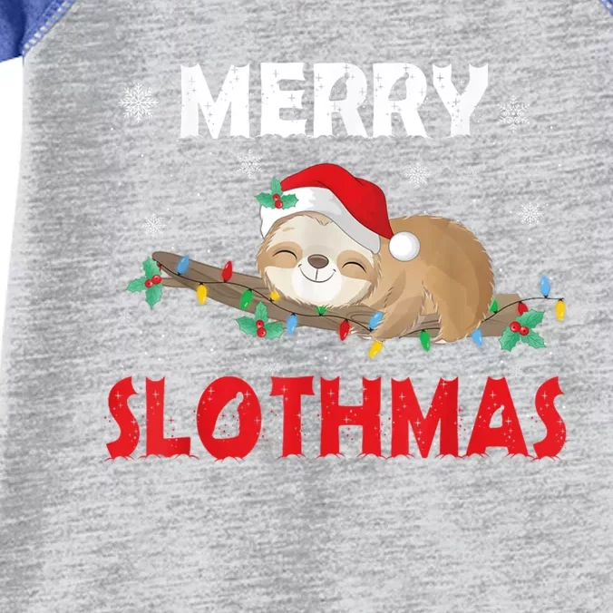 Merry Slothmas Christmas Pajama For Sloth Lovers Great Gift Infant Baby Jersey Bodysuit