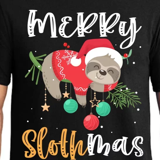 Merry Slothmas Cute Christmas Sloth Xmas Funny Gift Pajama Set