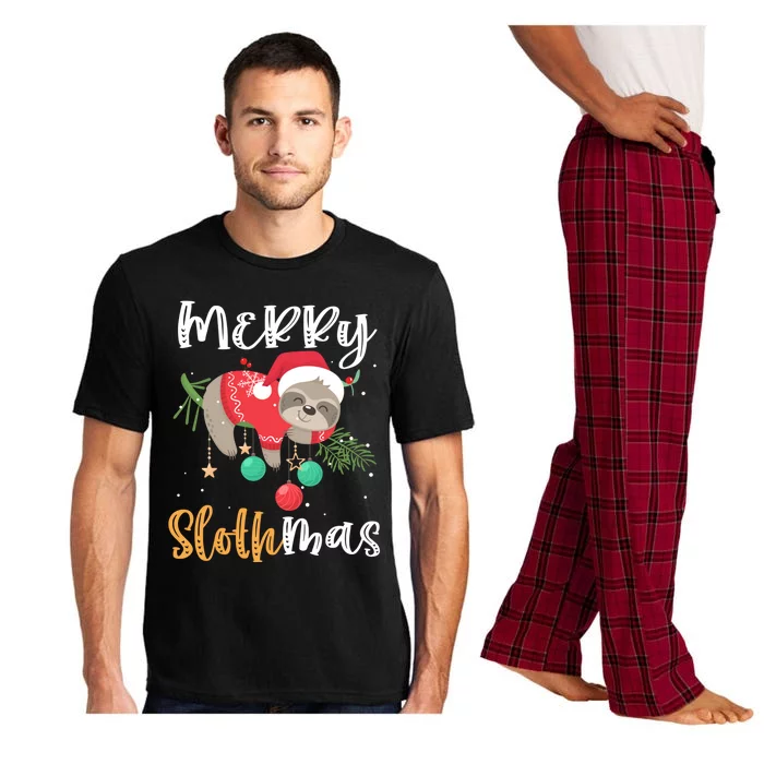 Merry Slothmas Cute Christmas Sloth Xmas Funny Gift Pajama Set