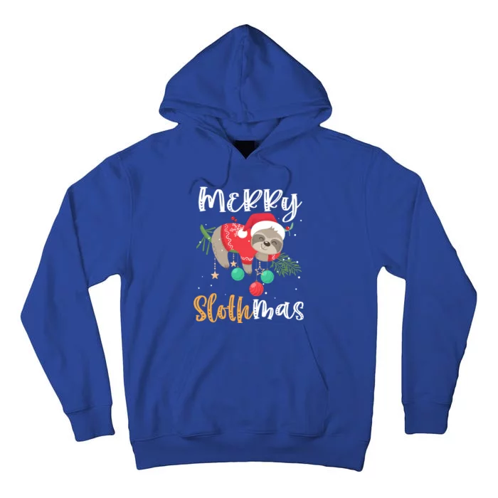 Merry Slothmas Cute Christmas Sloth Xmas Funny Gift Tall Hoodie