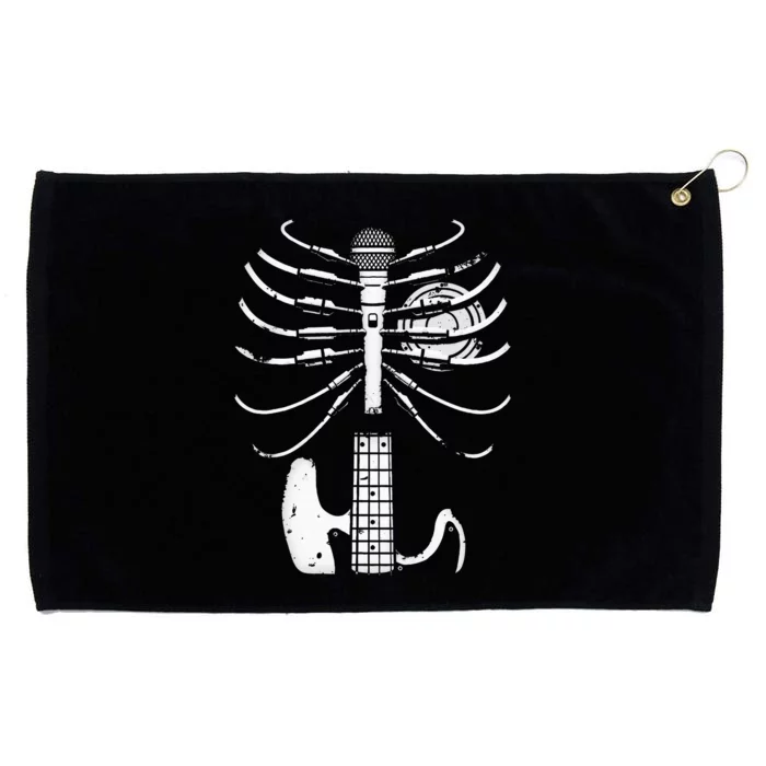 Music Skeleton Cool Guitar Microphone Speaker Heart Musician Grommeted Golf Towel