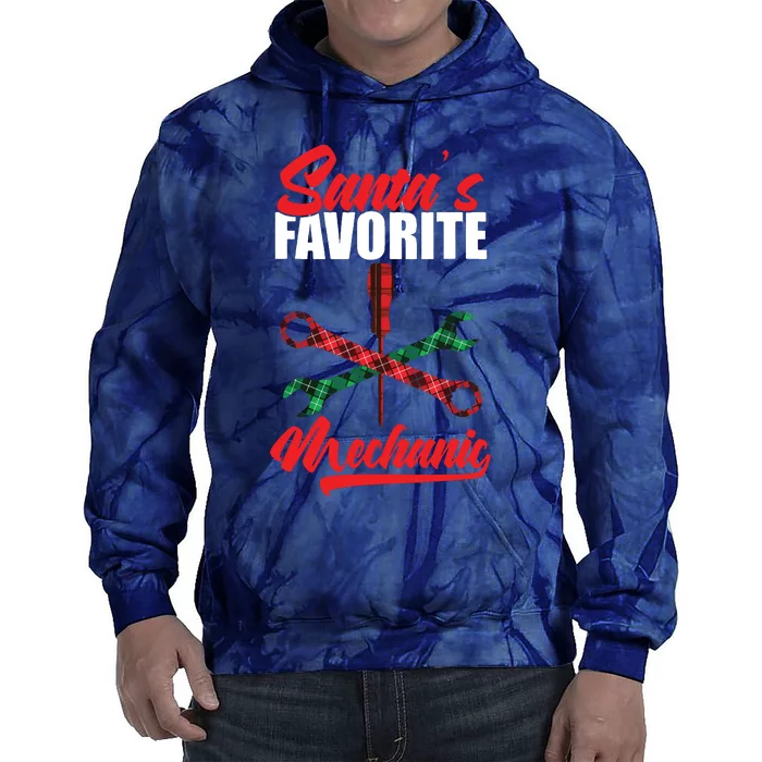 Mechanic Santa Christmas Engineer Fix Design Tie Dye Hoodie