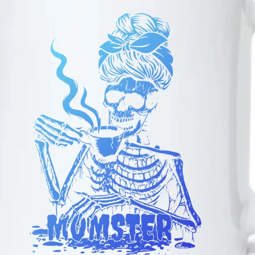 Momster Skeleton Coffee Funny Halloween Mom Mama Gift Black Color Changing Mug