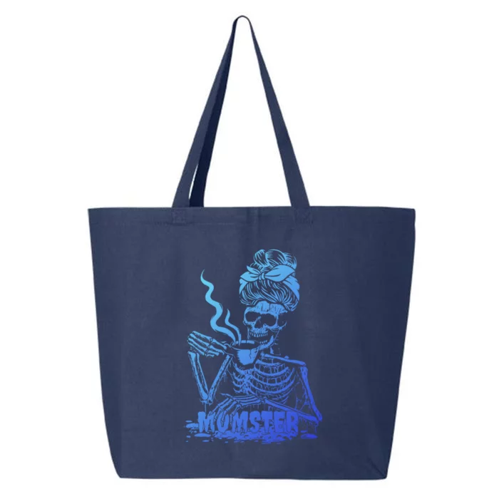 Momster Skeleton Coffee Funny Halloween Mom Mama Gift 25L Jumbo Tote