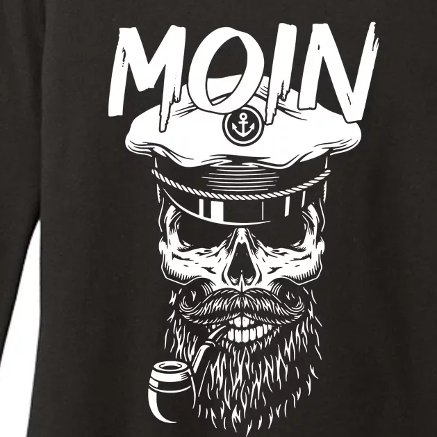 Moin Skull Captain Womens CVC Long Sleeve Shirt