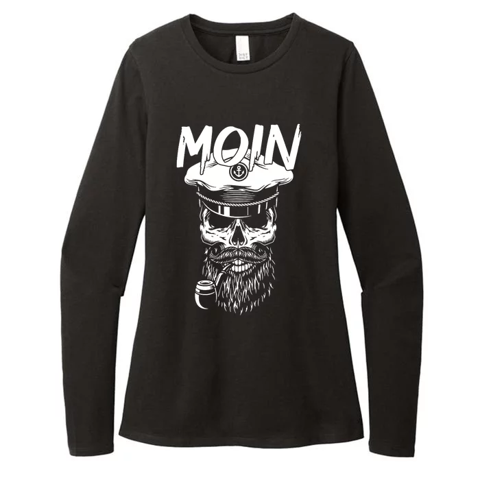 Moin Skull Captain Womens CVC Long Sleeve Shirt