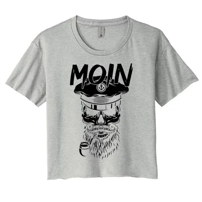 Moin Skull Captain Women's Crop Top Tee