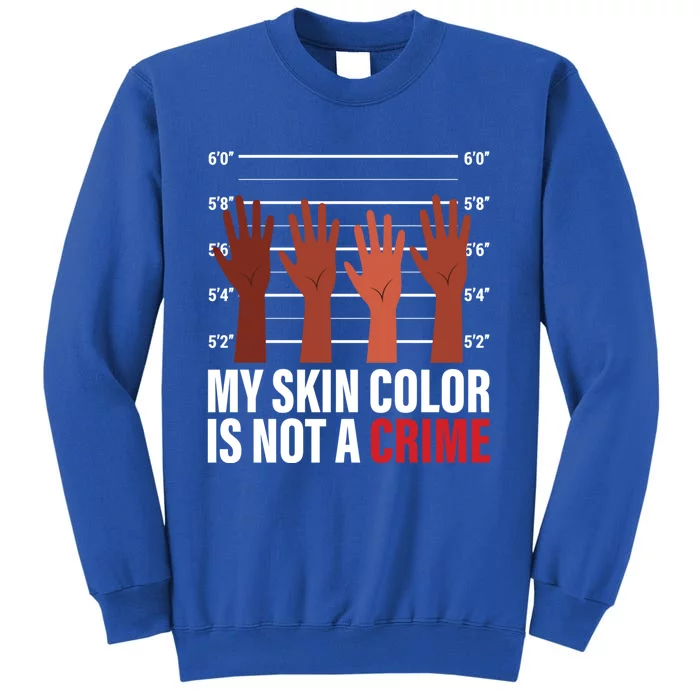 My Skin Color Is Not A Crime Black Empowert Black History Cool Gift Sweatshirt