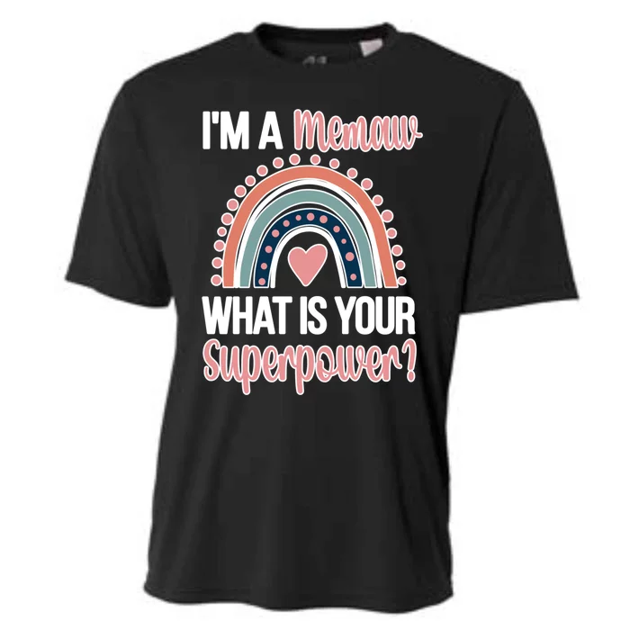 Memaw Superpower Cute Memaw Grandmother Appreciation Gift Cooling Performance Crew T-Shirt