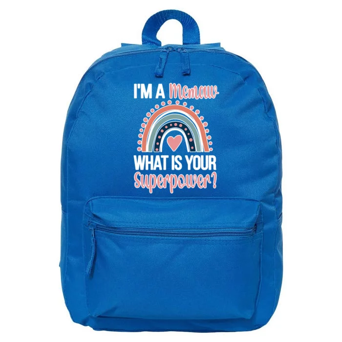 Memaw Superpower Cute Memaw Grandmother Appreciation Gift 16 in Basic Backpack