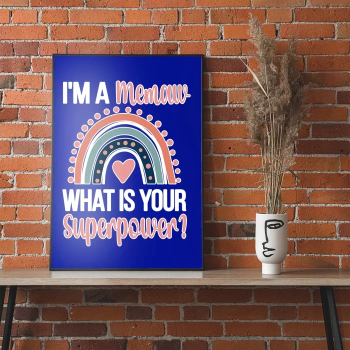 Memaw Superpower Cute Memaw Grandmother Appreciation Gift Poster